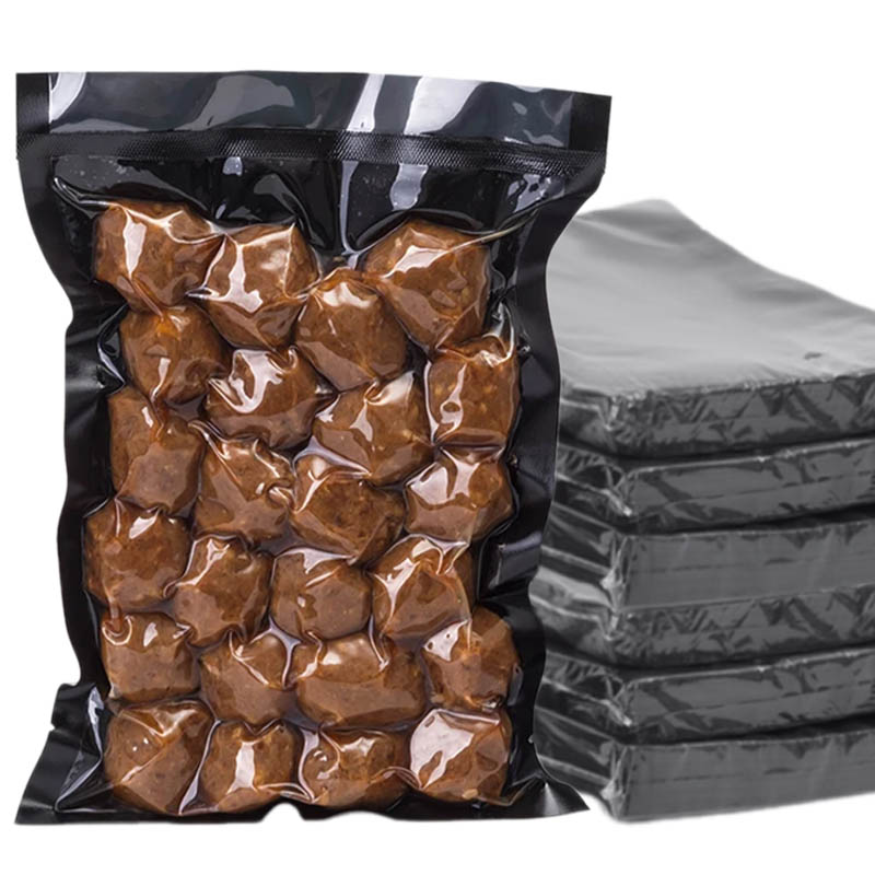 Food Storage Vacuum Bags - 100pcs Nylon Vacuum Food Bag Black