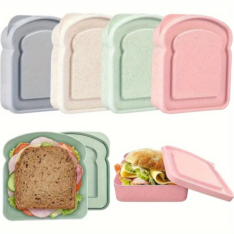 Food Storage Plastic Boxes - 1pc Bento Boxes, Sandwich Containers, For