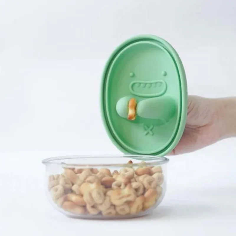 Food Storage Bowls - Hands-Free Snack Box, No Crumbs, Snack