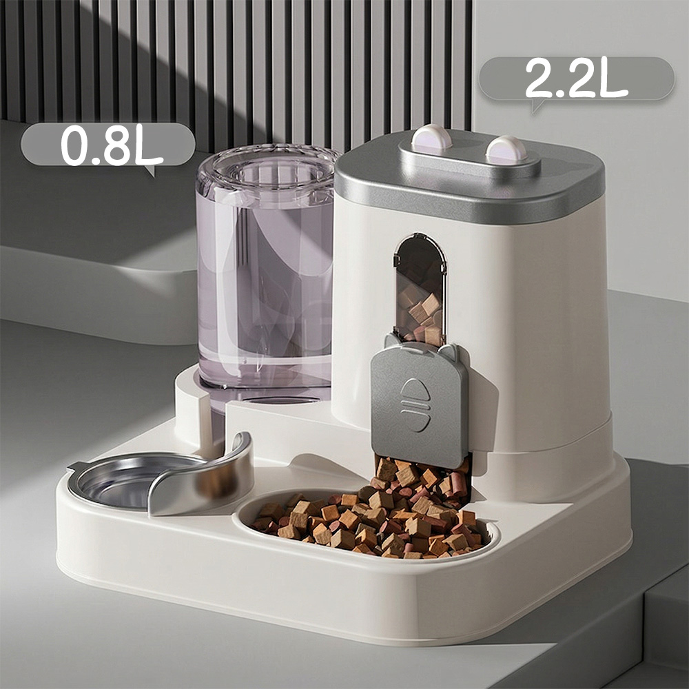 Portion Control Container - Automatic Feeder Dog Cat Food Bowl