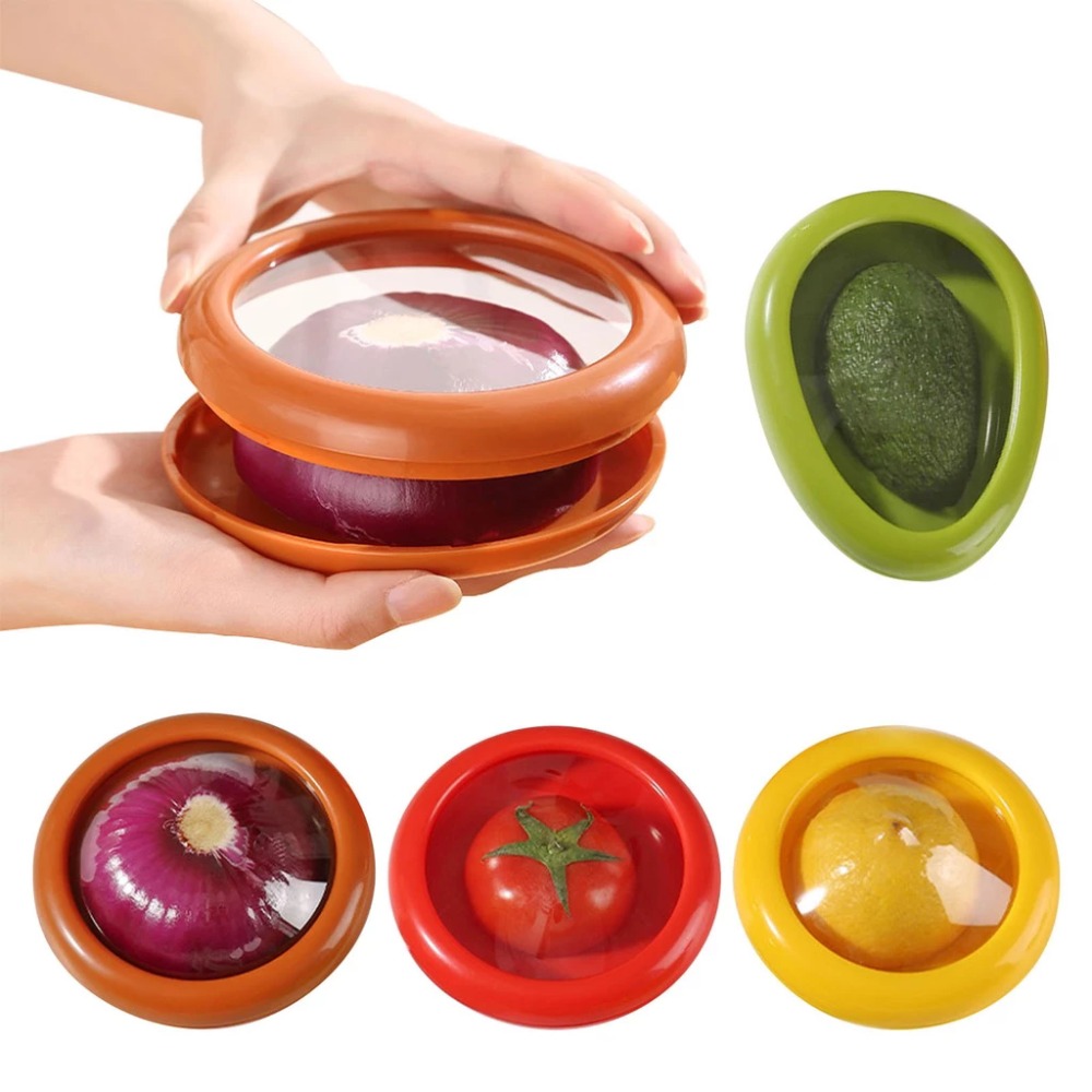 Food Storage Plastic Boxes - Transparent Avocado Fresh Keeping Food Saver