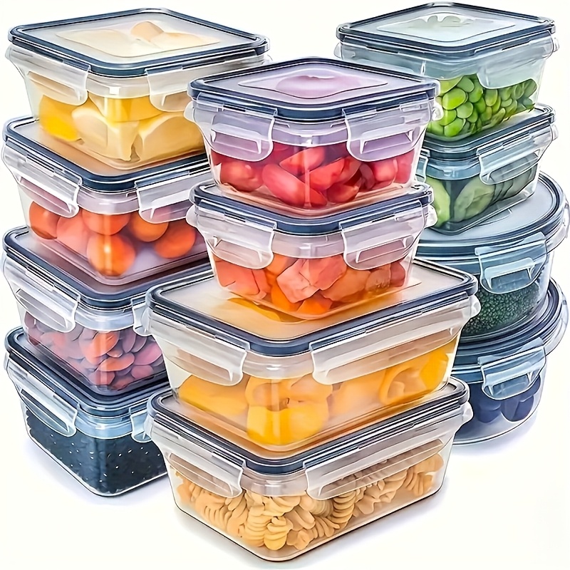 Food Storage Bins - 8Pcs Set Includes 4 Containers and