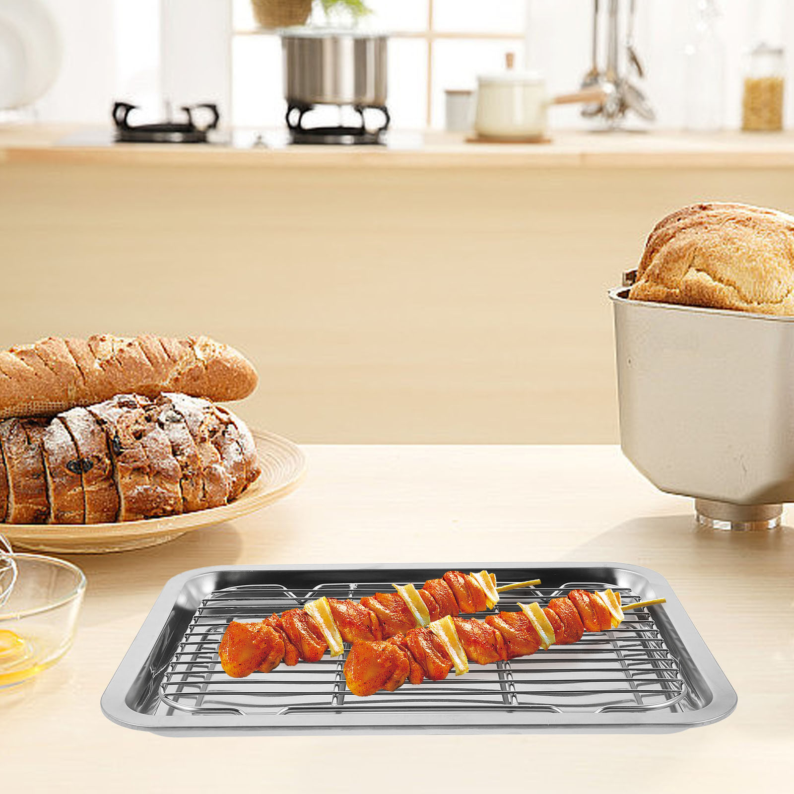Food Storage For Restaurant - 1Set Stainless Steel Wire Baking Rack