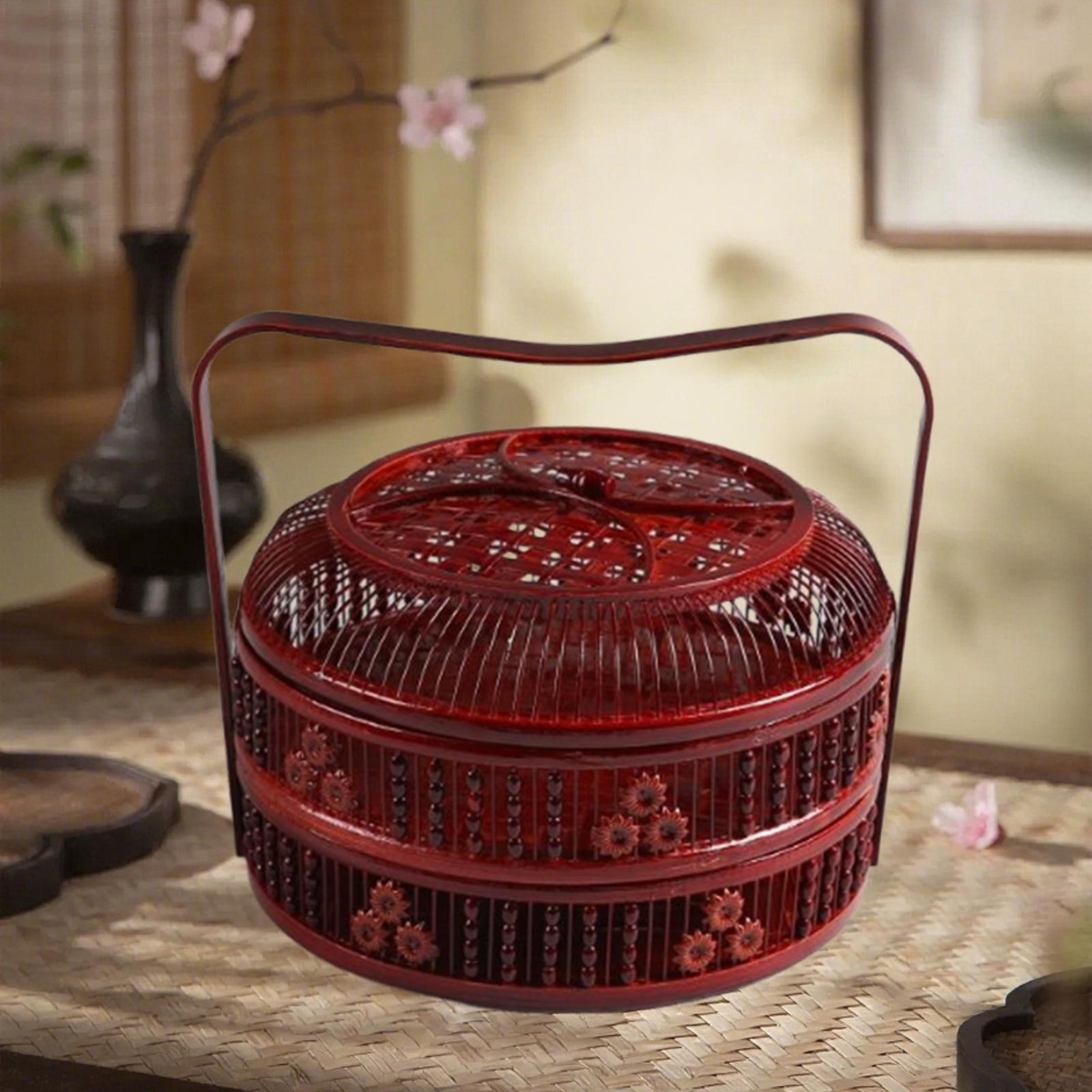 Food Storage For Restaurant - Bamboo Egg Basket Organizer Multifunctional Portable