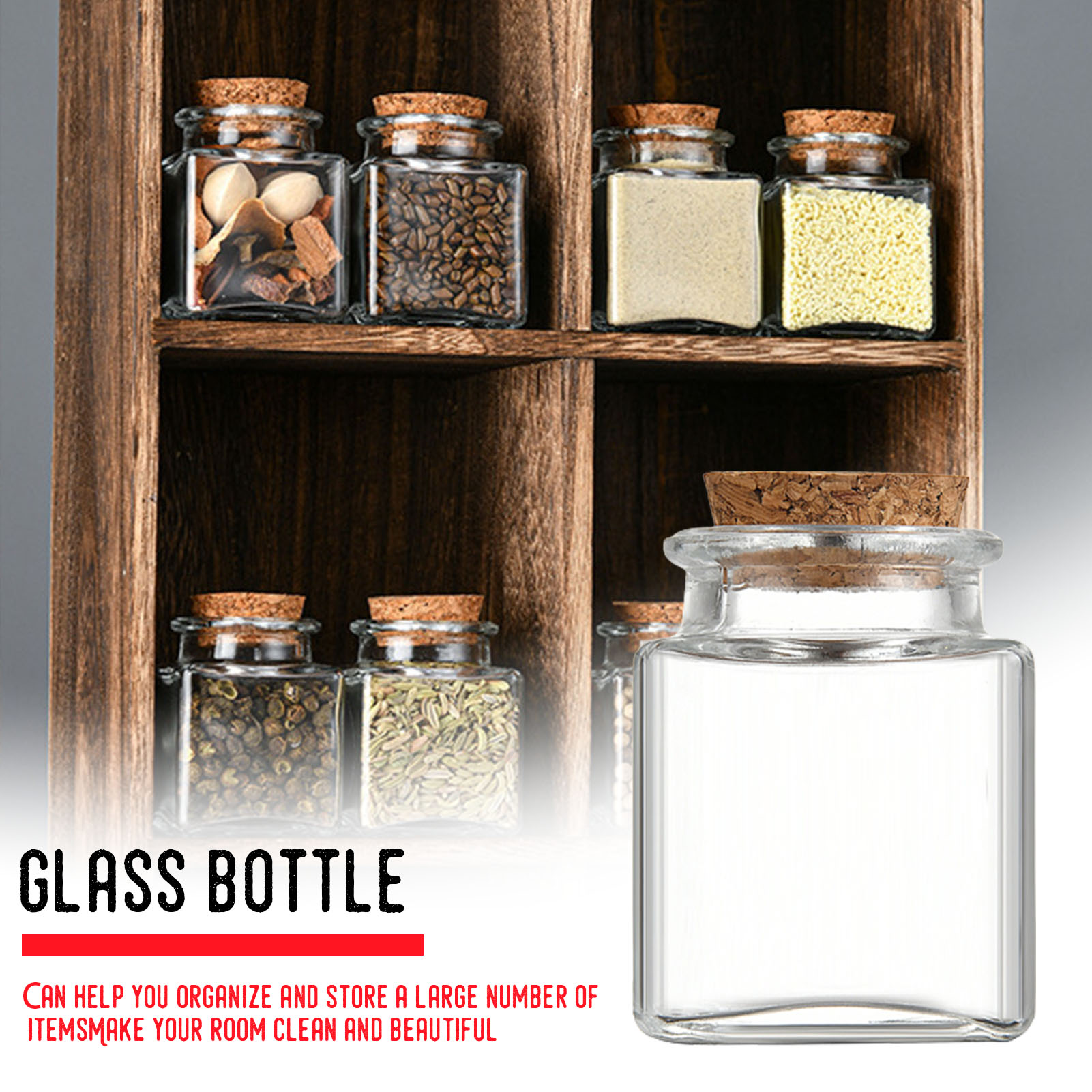 Food Storage With Glass Lids - 1/5/10Pcs Glass Storage Jars Kitchen Pantry
