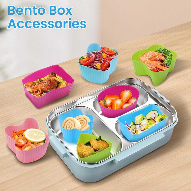 Food Storage Dividers - 8PCS Silicone Lunch Box Dividers For