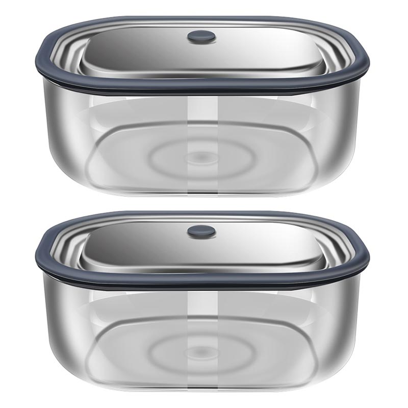 Food Storage With Glass Lids - High Borosilicate Glass Rectangle Lunch Box