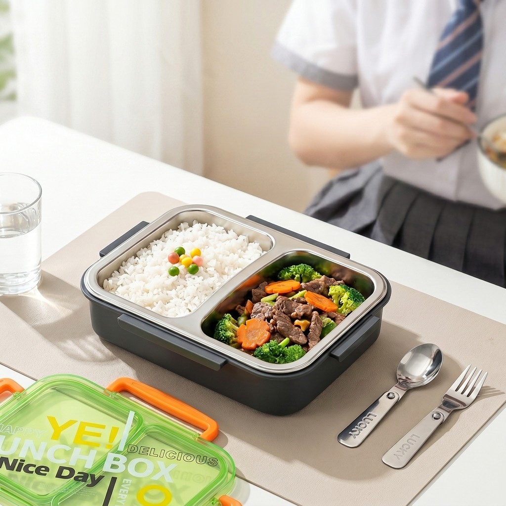 Food Storage Dividers - Microwavable 304 Stainless Steel Bento Lunch