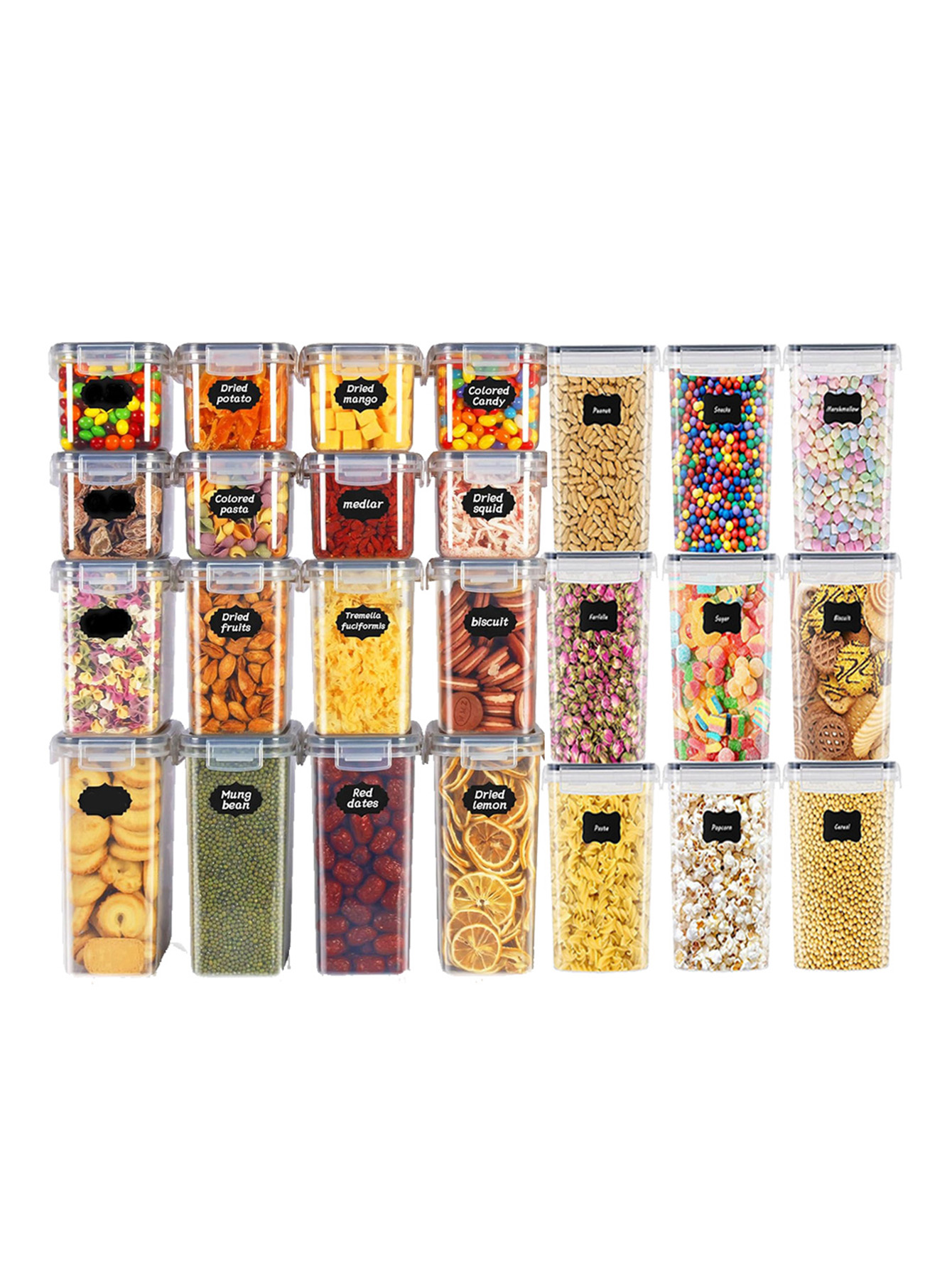Food Storage Time - 48pcs, Sealed Food Storage Containers with