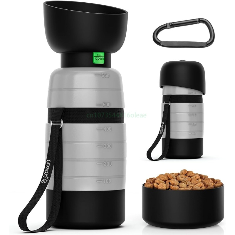 Portion Control Container - 650ML Dog Water Bottle with 150ml
