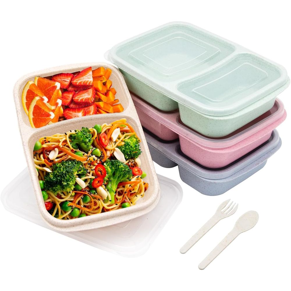 4 Pack Bento Lunch Box, 2 Comp - огляд і ціна Food Storage Safe