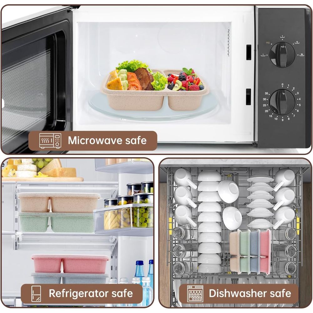 4 Pack Bento Lunch Box, 2 Comp - огляд і ціна Food Storage Safe