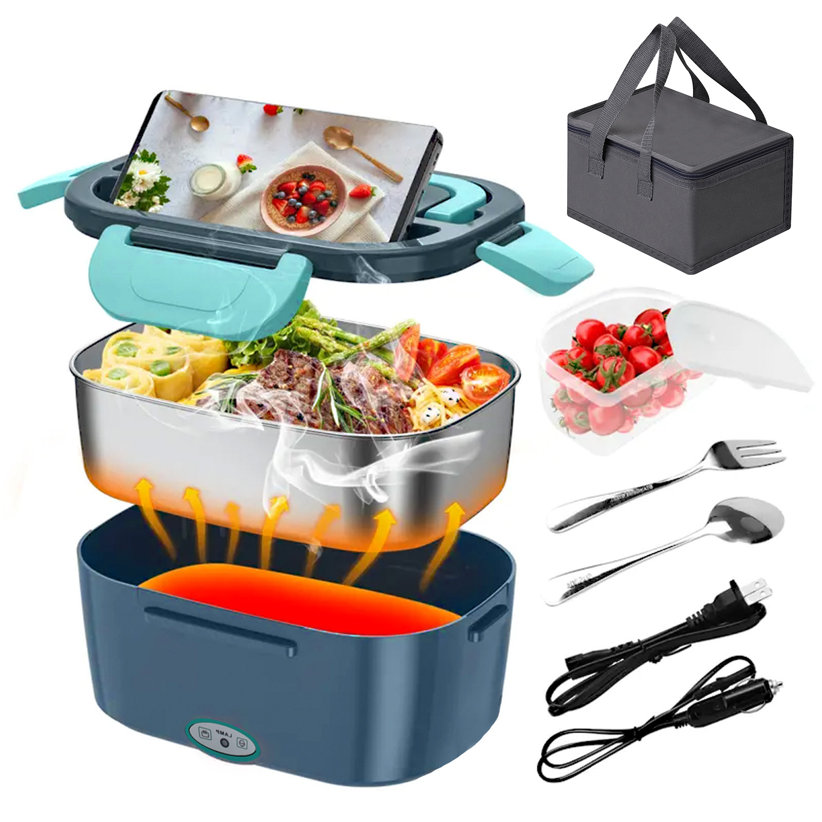100W Electric Heating Lunch Bo - огляд і ціна Portable Food Warmer