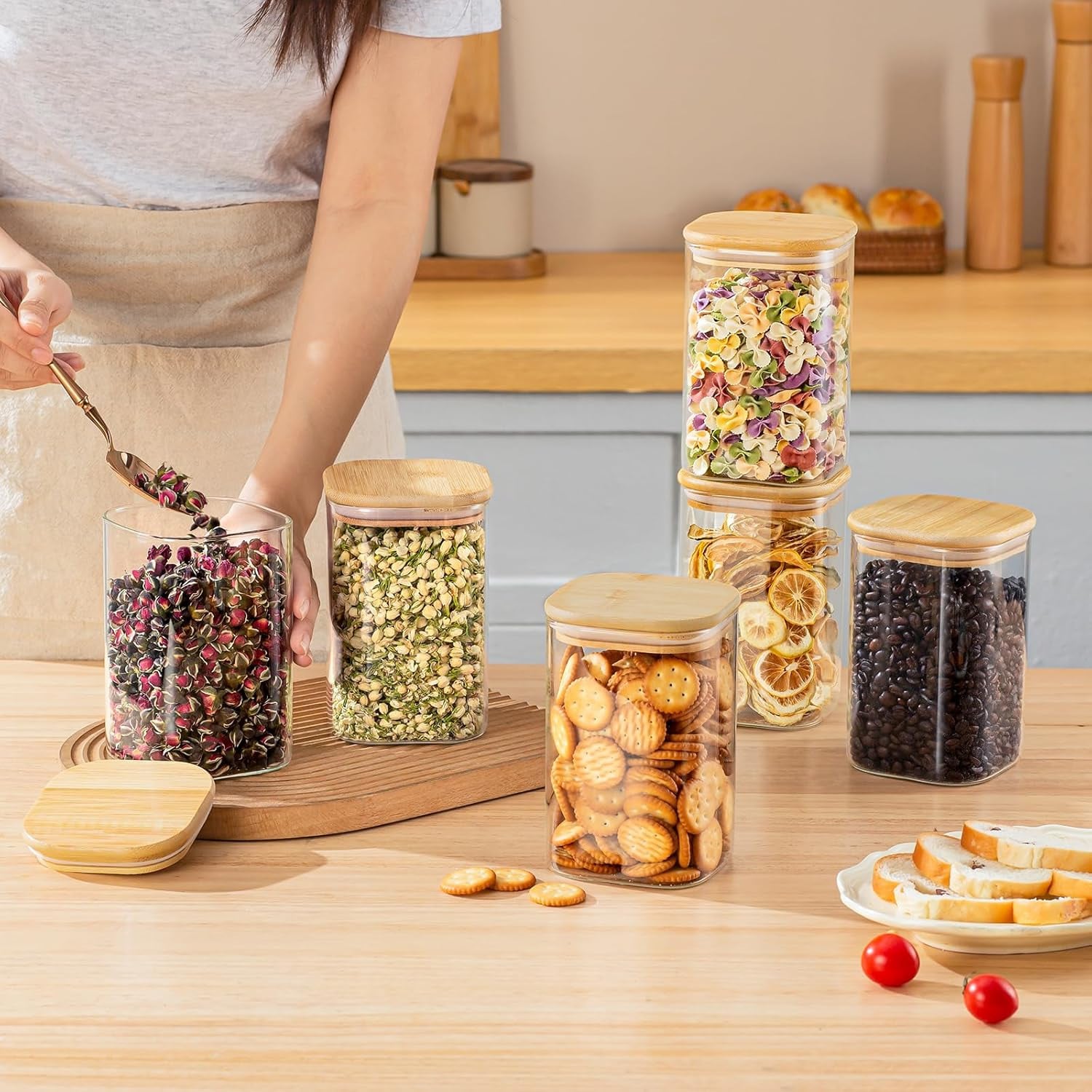 6 Pack Glass Food Storage Jars - огляд і ціна Food Storage With Glass Lids