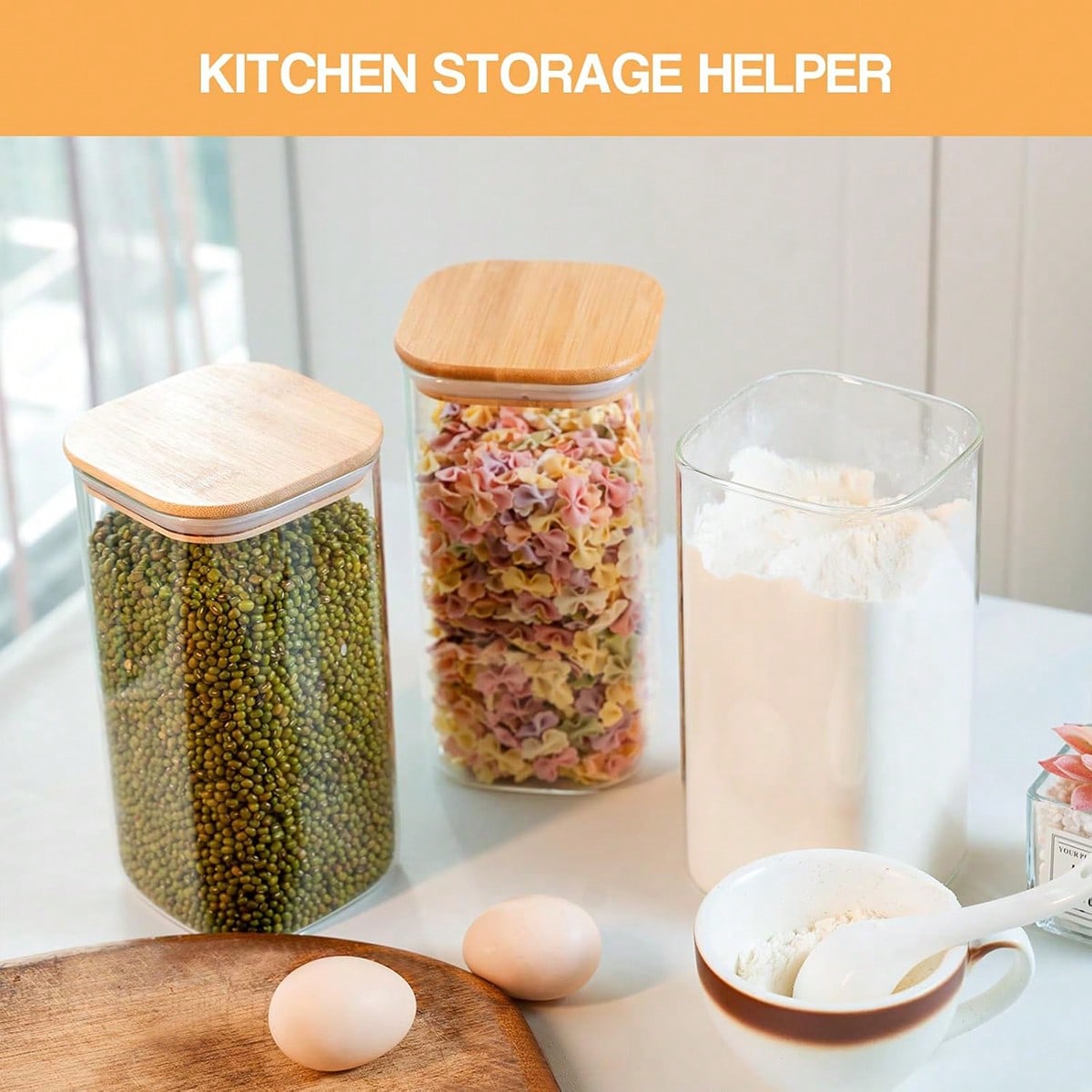 6 Pack Glass Food Storage Jars - огляд і ціна Food Storage With Glass Lids