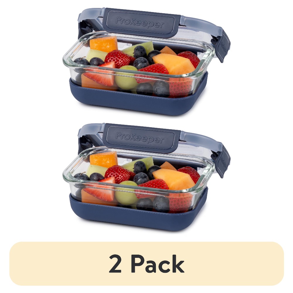 2 Pack 1.6 Cup Glass Food Stor - огляд і ціна Food Storage With Glass Lids