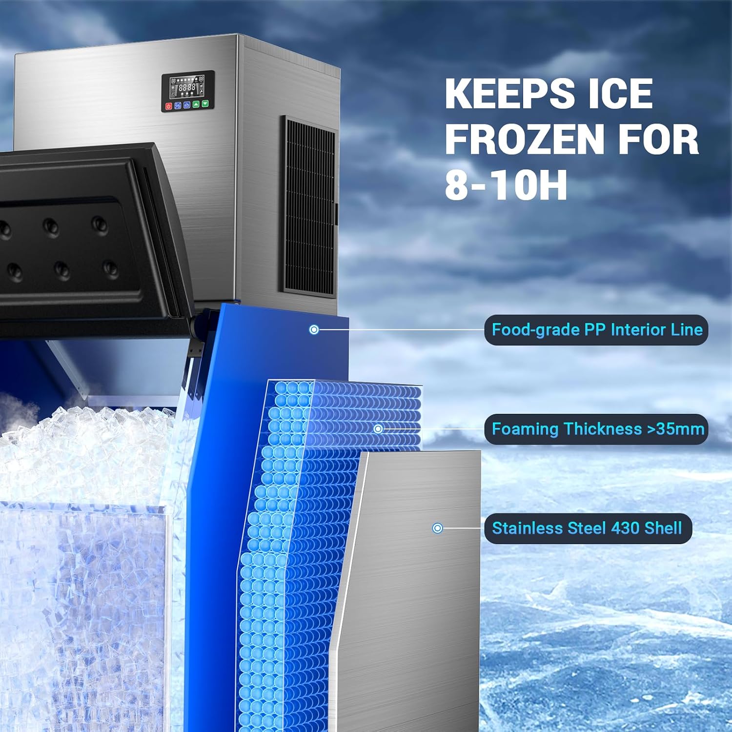 Commercial Ice Maker Machine w - огляд і ціна Food Storage For Restaurant