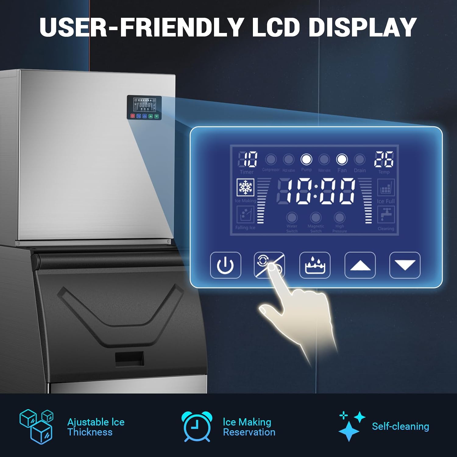 Commercial Ice Maker Machine w - огляд і ціна Food Storage For Restaurant