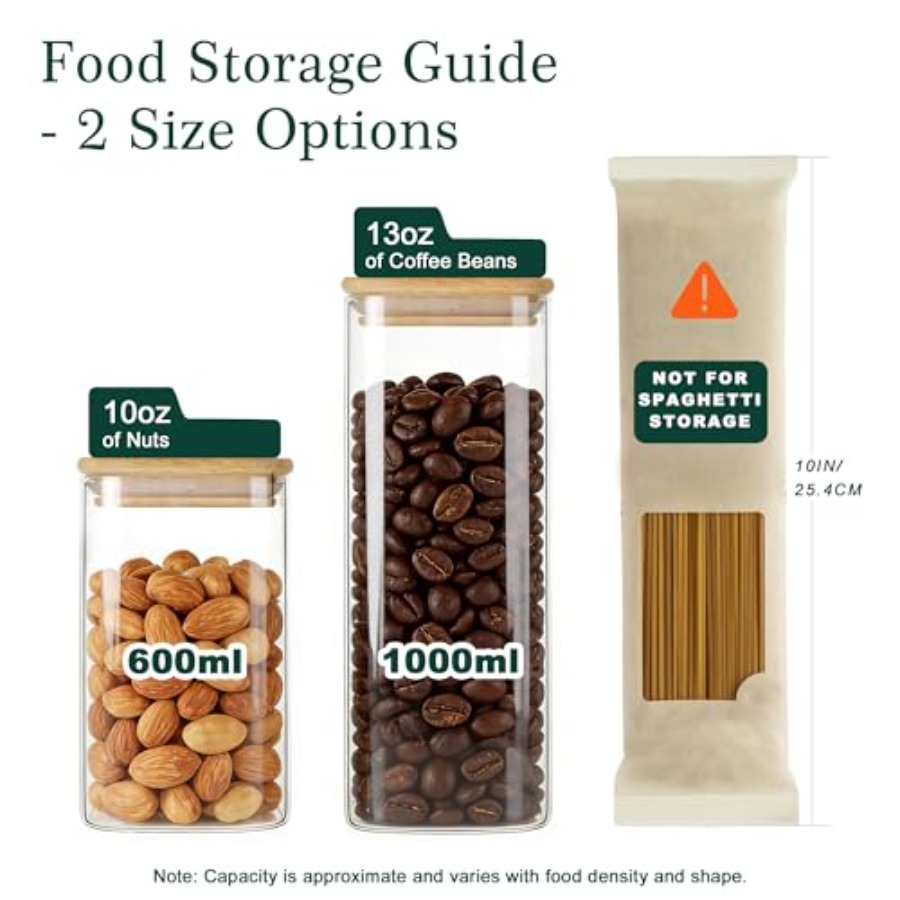 12-Pack Square Glass Storage J - огляд і ціна Food Storage With Glass Lids
