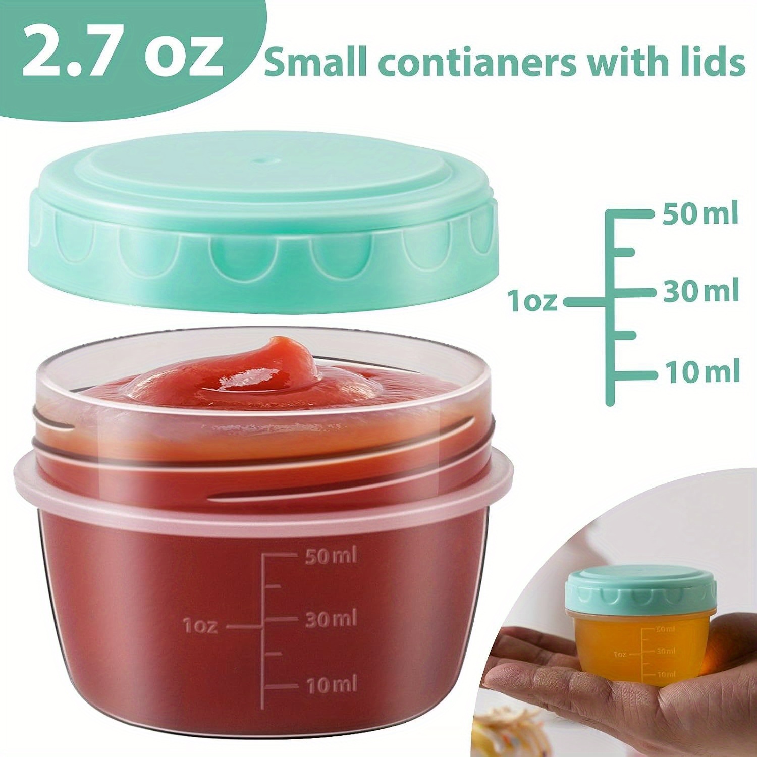 1-6 Pack 2.7 OZ Salad Dressing - огляд і ціна Food Storage Bowls