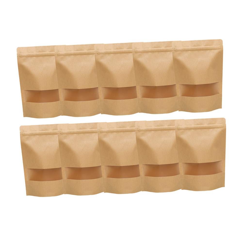 50Pcs Standing Kraft Paper Zip - огляд і ціна Food Storage Safe