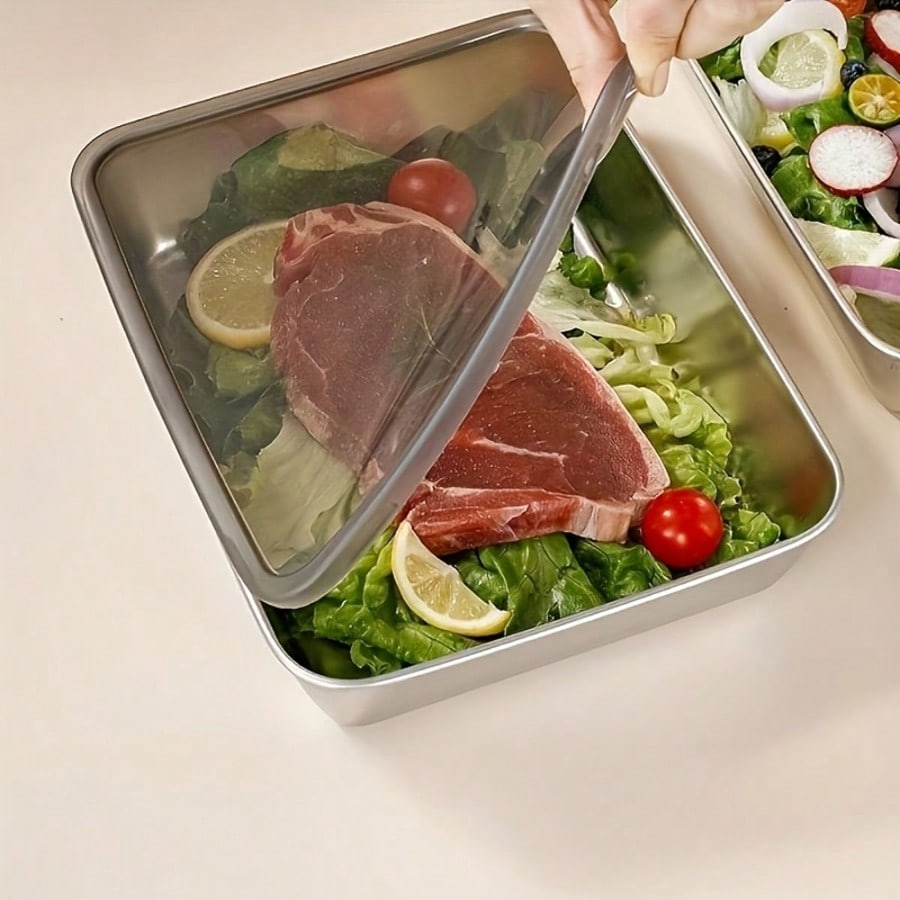 6pcs(3 Boxes+ 3 Lids) Stainles - огляд і ціна Food Storage Essentials