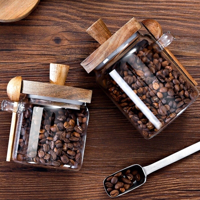 ABJI-Glass Jar With Wooden Lid - огляд і ціна Food Storage Jars With Wooden Lids