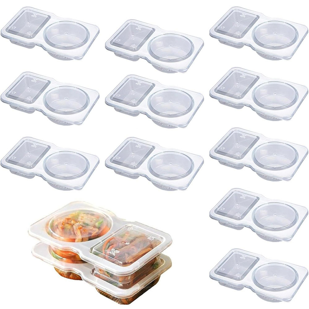 2-compartment Disposable Clear - огляд і ціна Portion Control Container