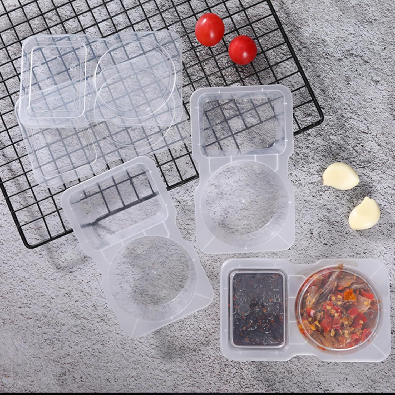 2-compartment Disposable Clear - огляд і ціна Portion Control Container