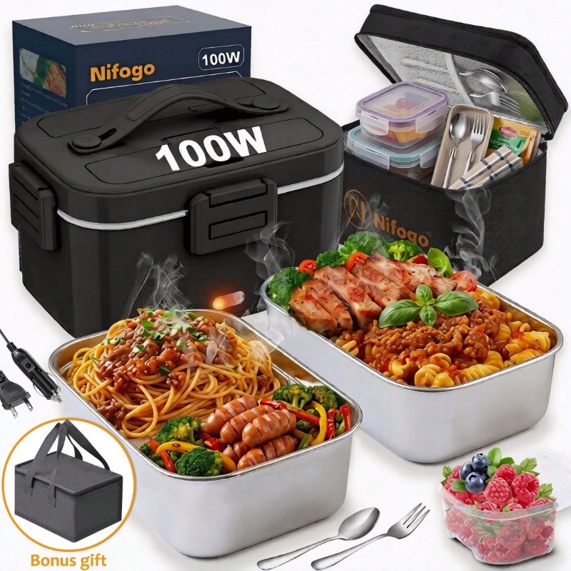 100W Electric Heated Lunch Box - огляд і ціна Portable Food Warmer