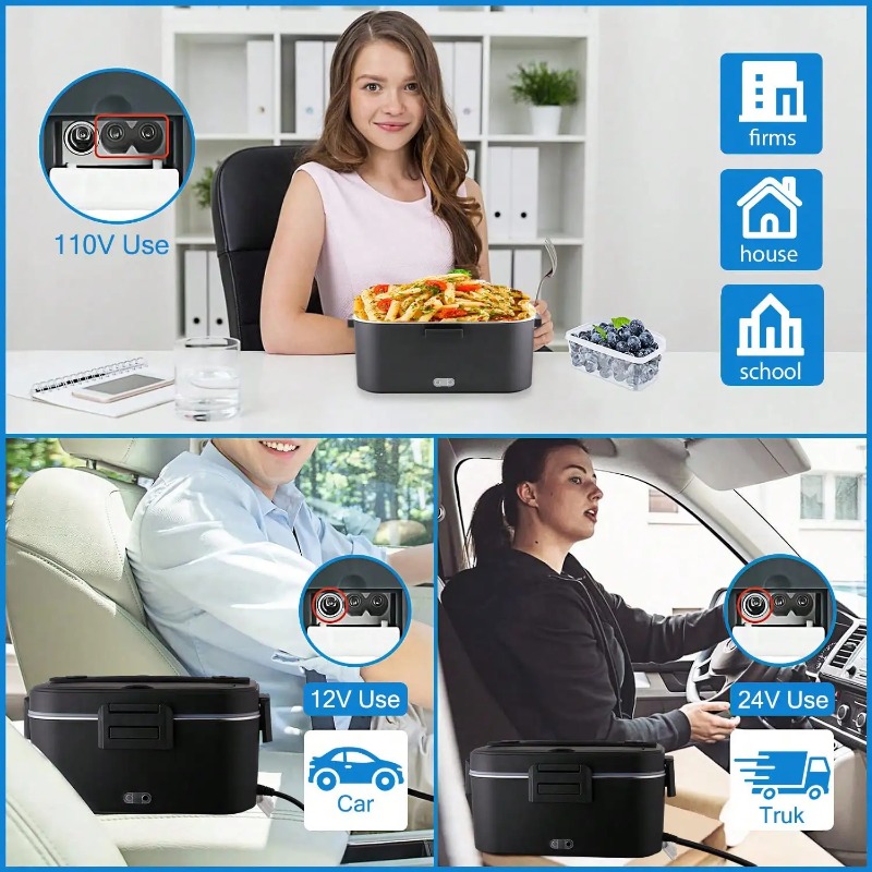 100W Electric Heated Lunch Box - огляд і ціна Portable Food Warmer