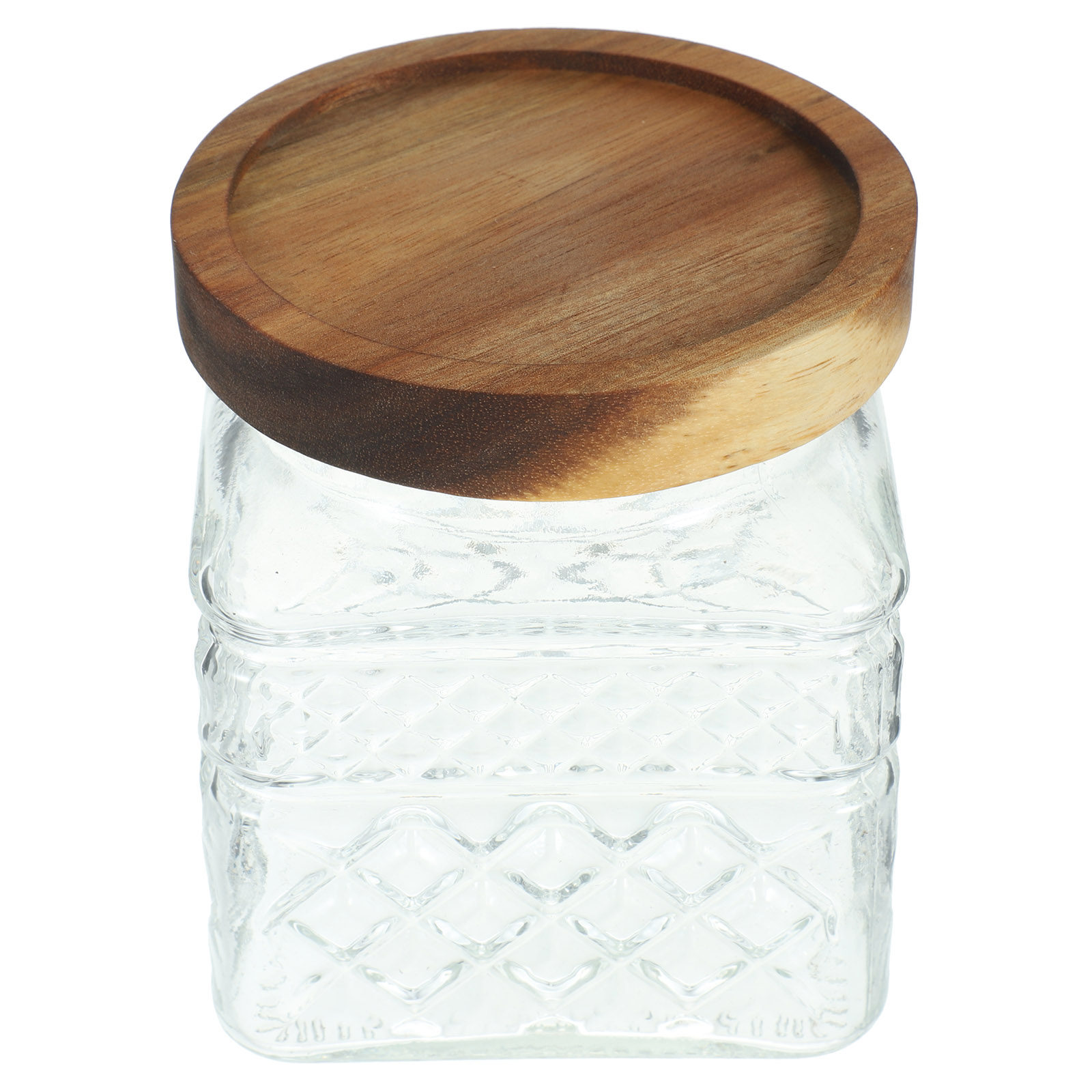 Clear Glass Canister with Wood - огляд і ціна Food Storage Jars With Wooden Lids
