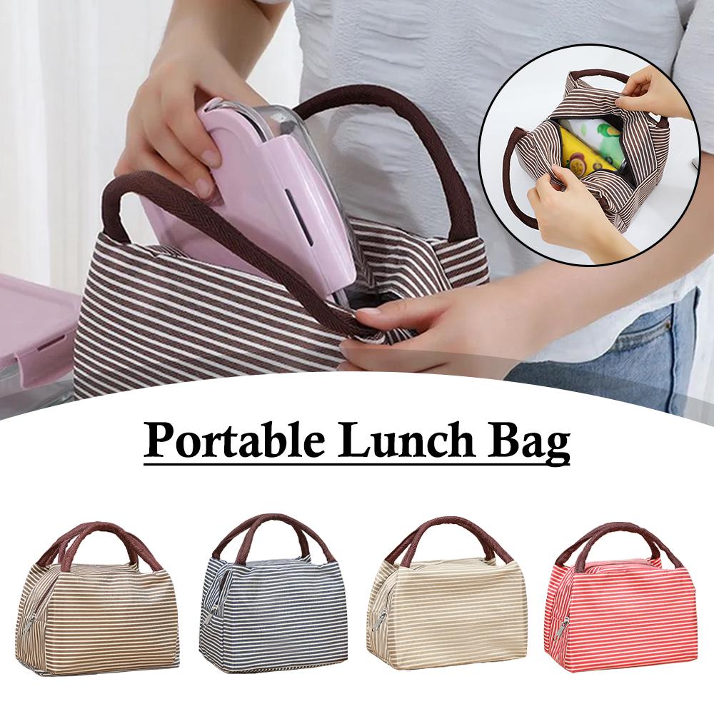 Stripes Lunch Bag For Women Is - огляд і ціна Food Storage Thermos