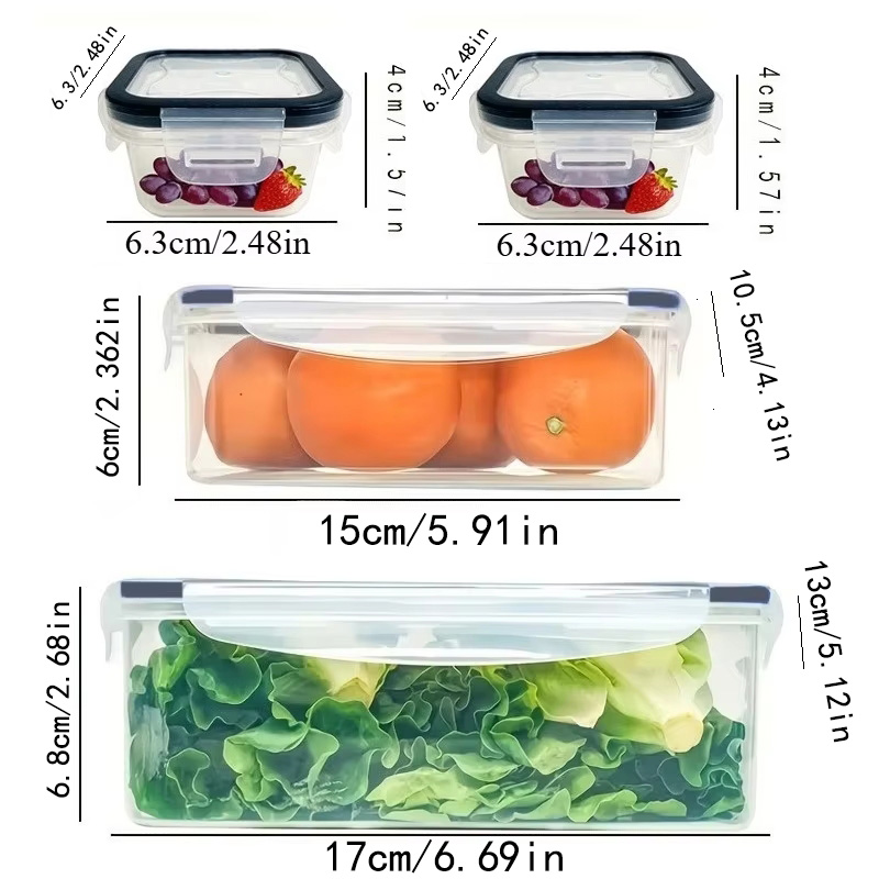 8Pcs Set Includes 4 Containers - огляд і ціна Food Storage Bins