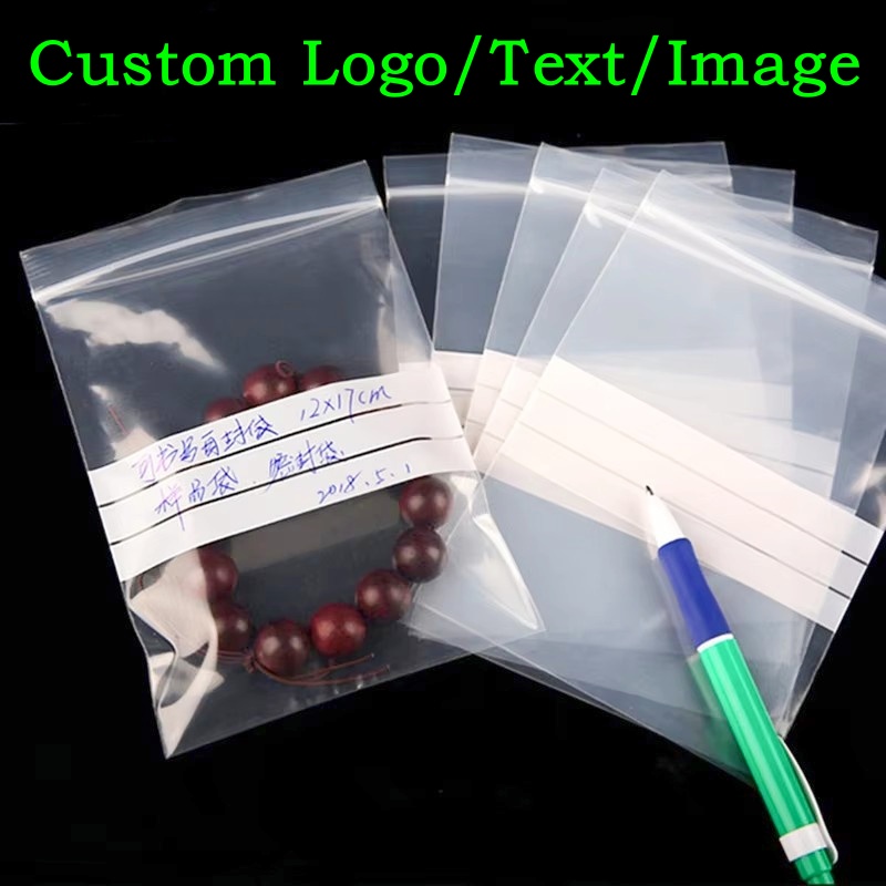 200PCS PE Clear Plastic Writin - огляд і ціна Food Storage Zip Bags