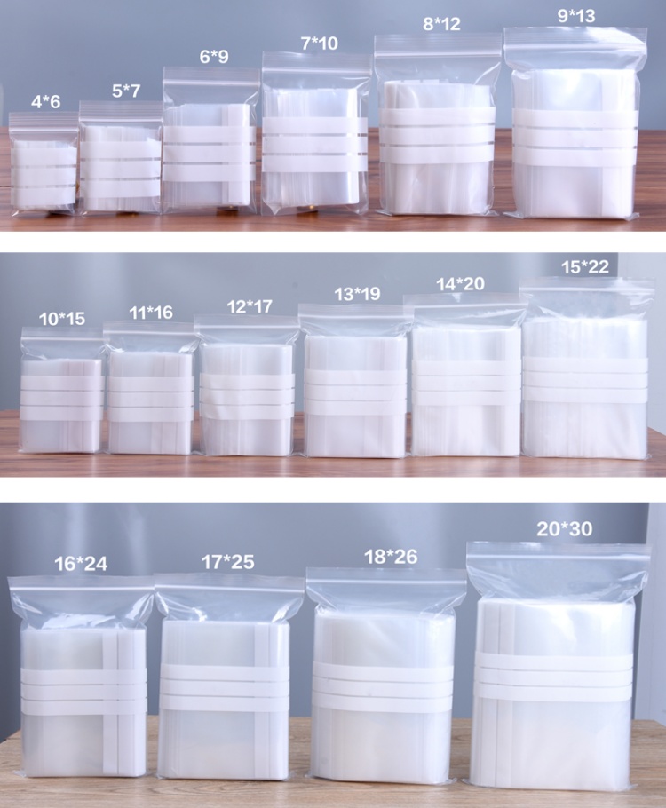 200PCS PE Clear Plastic Writin - огляд і ціна Food Storage Zip Bags