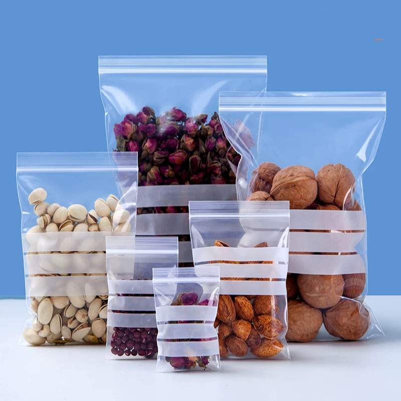 200PCS PE Clear Plastic Writin - огляд і ціна Food Storage Zip Bags