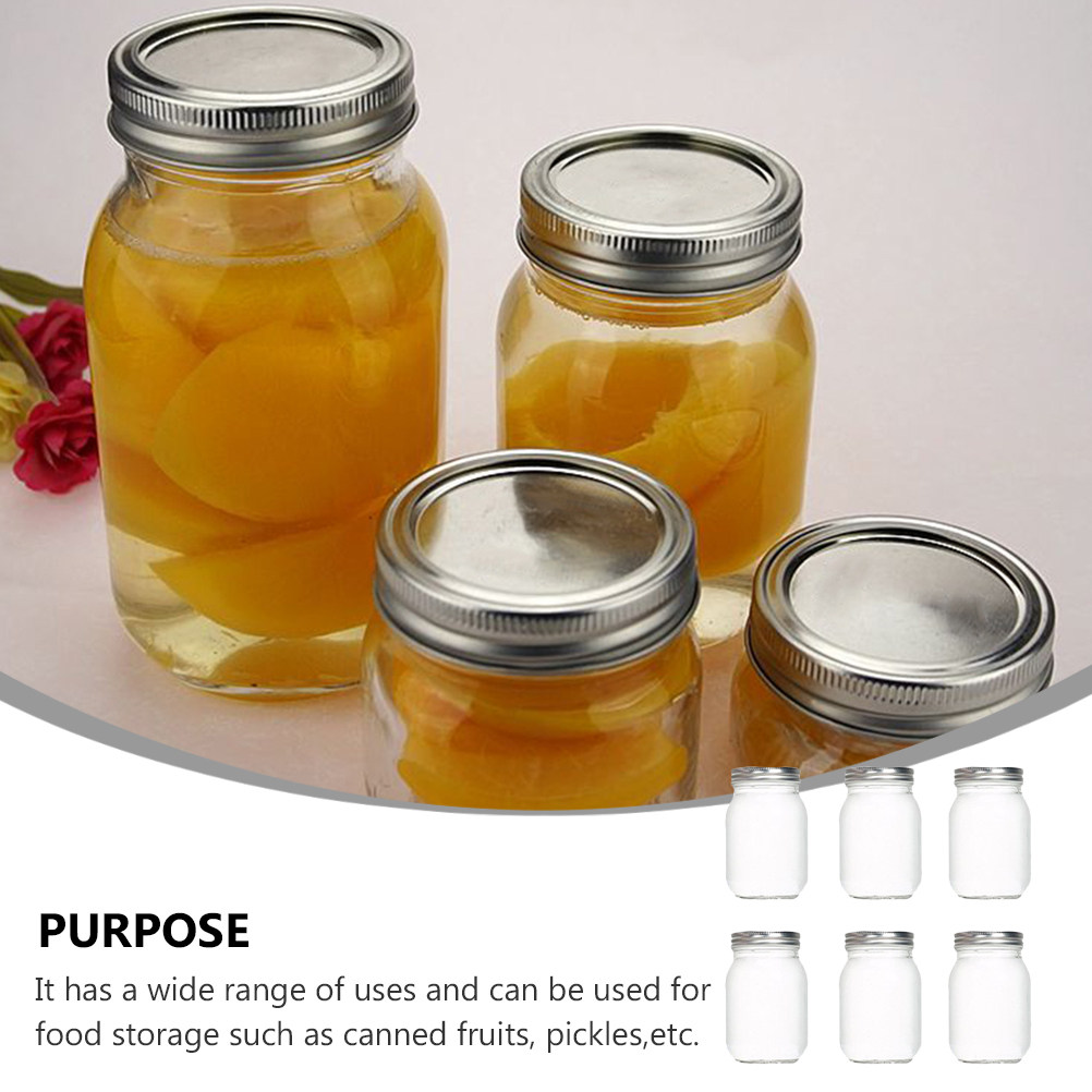 6Pcs Transparent Round Glass J - огляд і ціна Food Storage With Glass Lids