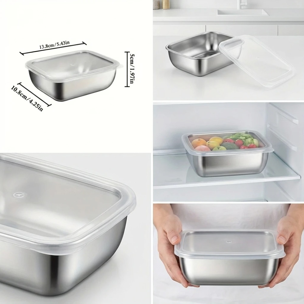 6PCS Stainless Steel Food Stor - огляд і ціна Food Storage Bowls