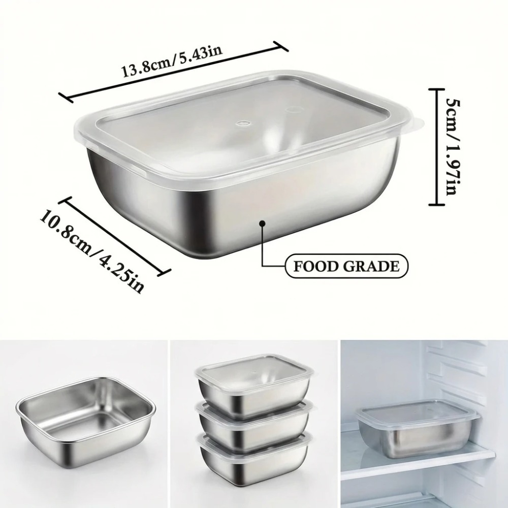 6PCS Stainless Steel Food Stor - огляд і ціна Food Storage Bowls