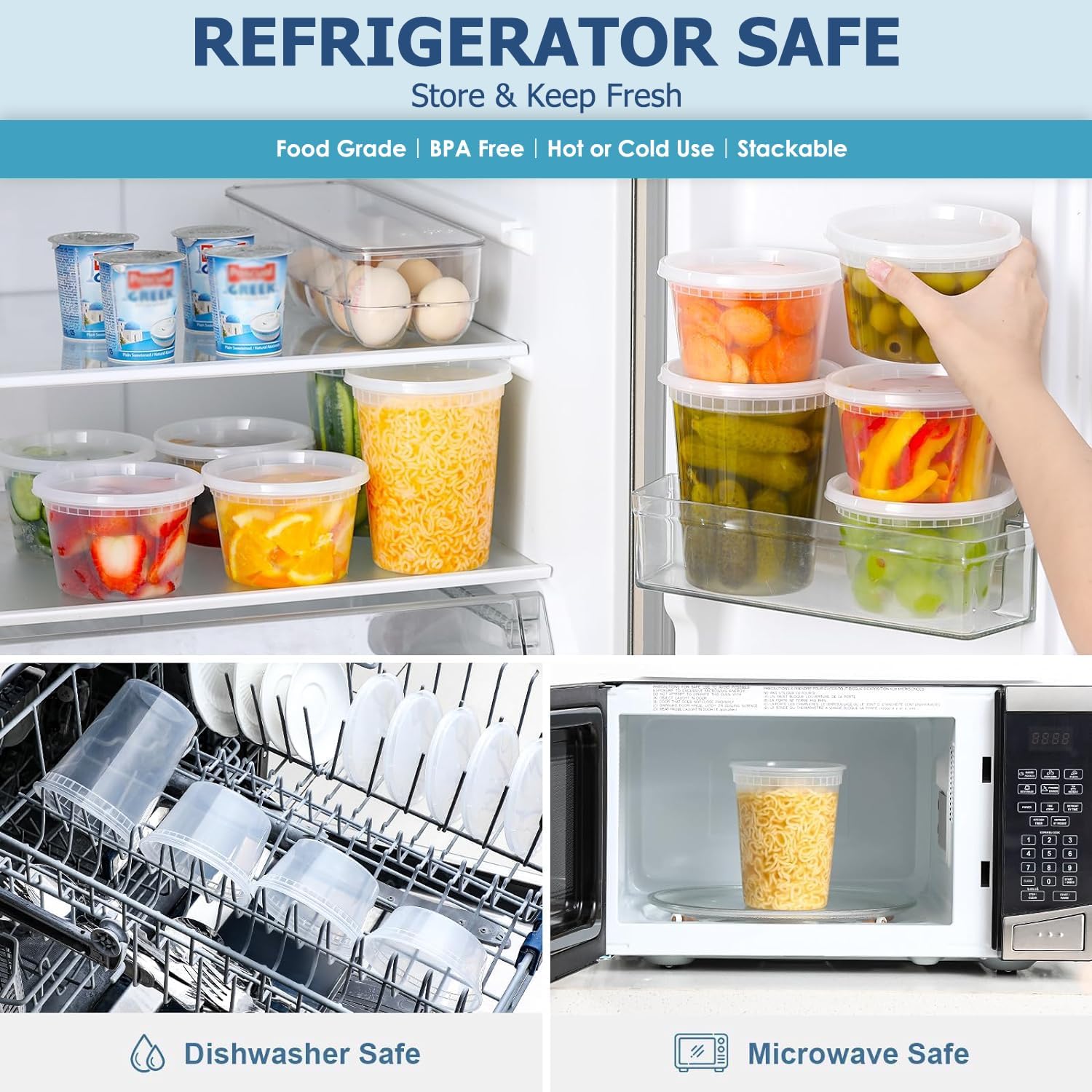24pcs Deli Food Storage Contai - огляд і ціна Food Storage Bowls