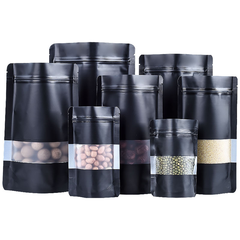 100PCS Stand-up Matte Black Al - огляд і ціна Food Storage Zip Bags