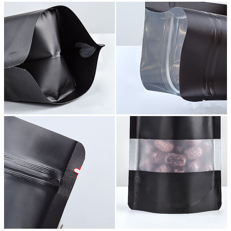 100PCS Stand-up Matte Black Al - огляд і ціна Food Storage Zip Bags