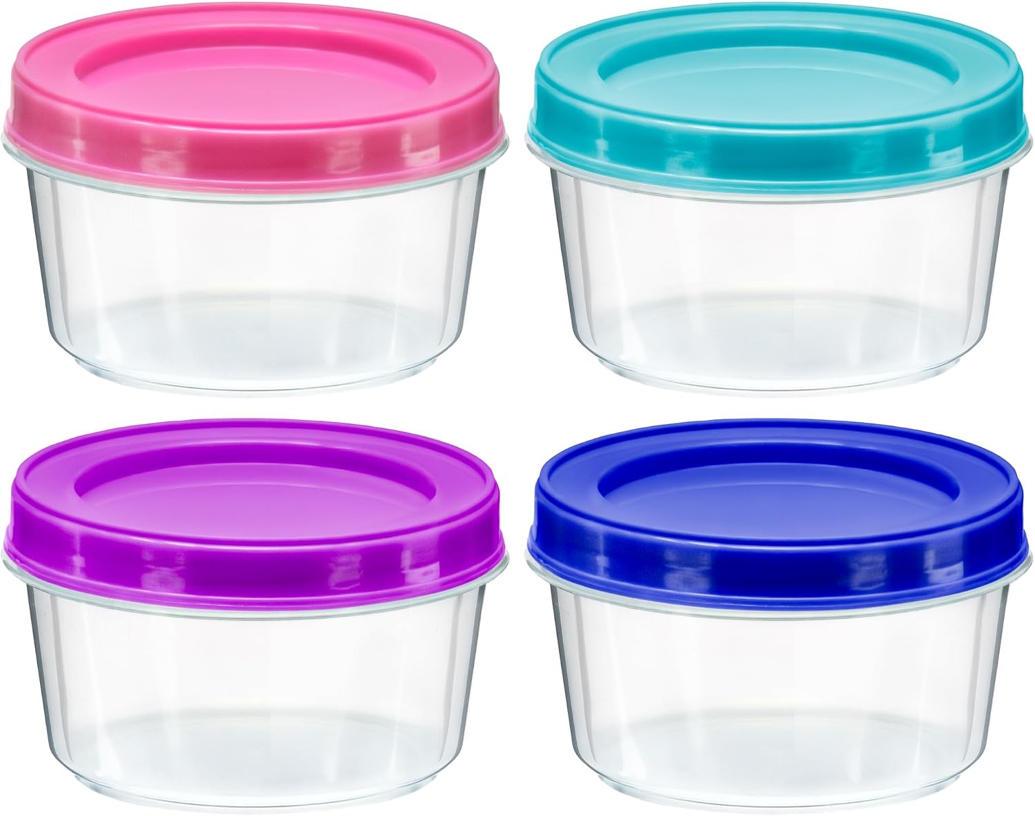 4 Pack - 7 oz Plastic Food Sto - огляд і ціна Food Storage Jars With Wooden Lids