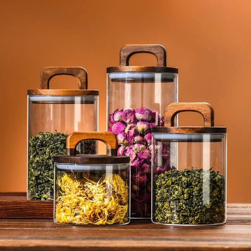 Clear Glass Jar with Bamboo Li - огляд і ціна Food Storage With Glass Lids