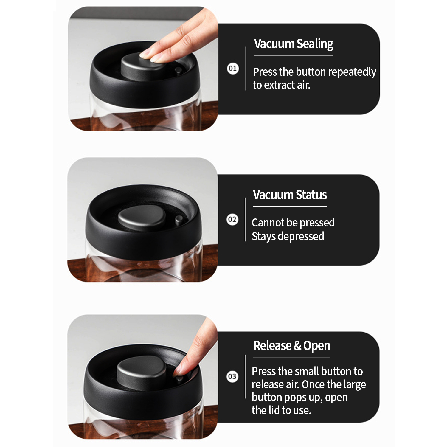 OANKR Vacuum Coffee Canister 5 - огляд і ціна Food Storage Time