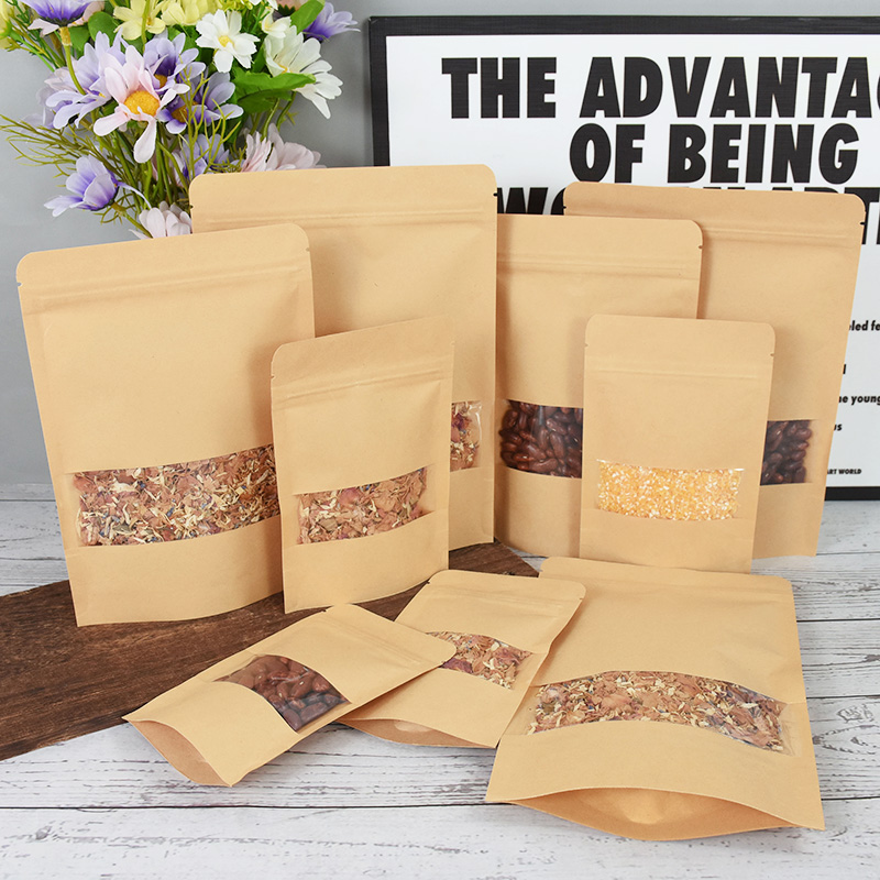 20/50pcs Kraft Paper Zip Lock  - огляд і ціна Food Storage Zip Bags