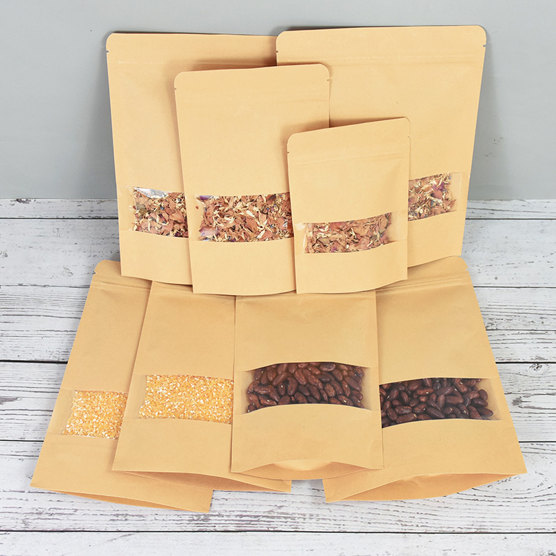 20/50pcs Kraft Paper Zip Lock  - огляд і ціна Food Storage Zip Bags