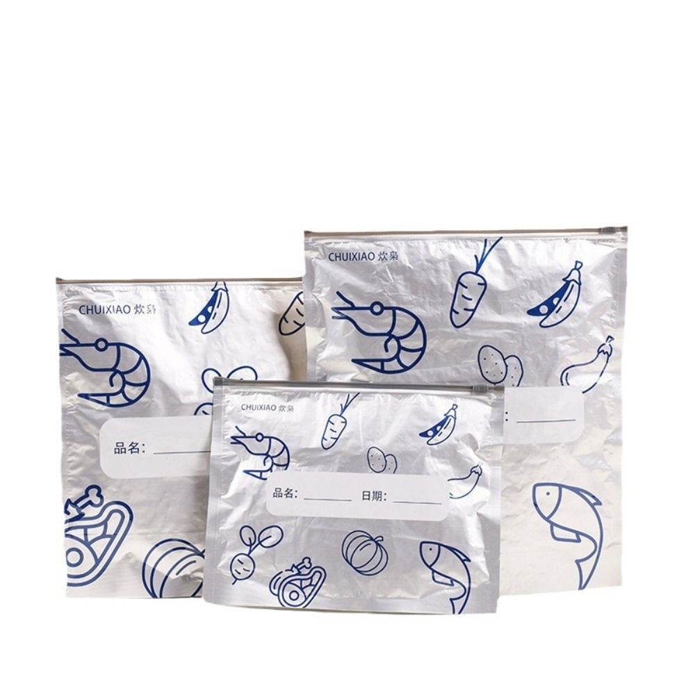 10Pcs/Bag Large Capacity Alumi - огляд і ціна Food Storage Zip Bags