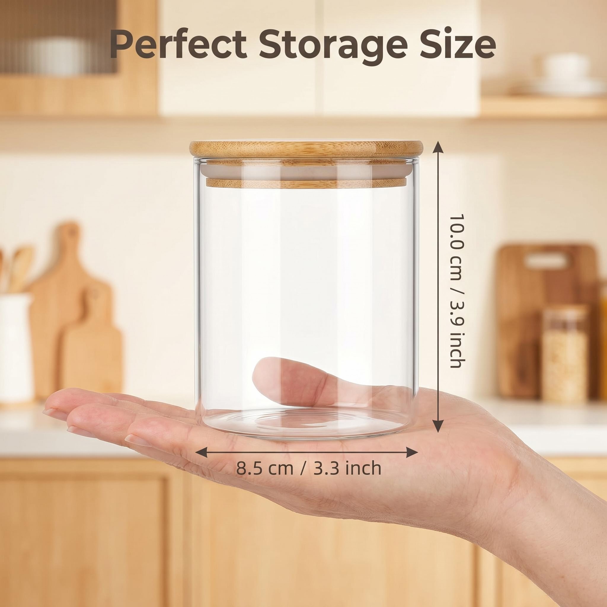 9 Pieces Clear Glass Storage C - огляд і ціна Food Storage With Glass Lids